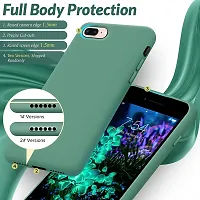 YellowCult Ultra-Smooth  Shockproof Liquid Silicon Back Cover Case for Apple iPhone 7 Plus, 8 Plus (5.5 Inch) (Different Green)-thumb3
