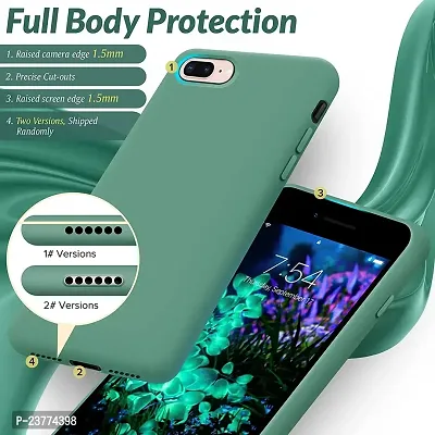 YellowCult Ultra-Smooth  Shockproof Liquid Silicon Back Cover Case for Apple iPhone 7 Plus, 8 Plus (5.5 Inch) (Different Green)-thumb4