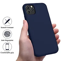 YellowCult Ultra-Smooth  Shockproof Liquid Silicon Back Cover Case for Apple iPhone 11 Pro Max (6.5 Inch) (Bla-Bla Blue)-thumb4