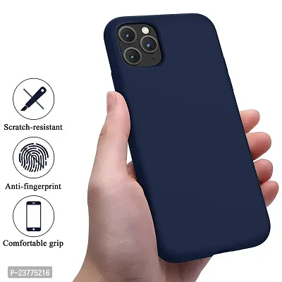 YellowCult Ultra-Smooth  Shockproof Liquid Silicon Back Cover Case for Apple iPhone 11 Pro Max (6.5 Inch) (Bla-Bla Blue)-thumb5