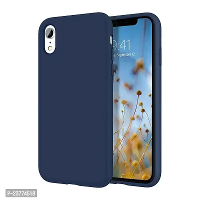YellowCult Ultra-Smooth  Shockproof Liquid Silicon Back Cover Case for Apple iPhone XR (6.1 Inch) (Bla-Bla Blue)