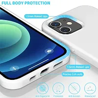 YellowCult Ultra-Smooth  Shockproof Liquid Silicon Back Cover Case for Apple iPhone 12 Mini (5.4 Inch) (Virgin White)-thumb2
