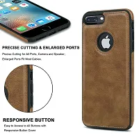YellowCult Back Cover Case for Apple iPhone 7 Plus, iPhone 8 Plus with Logo View, Made with PU Leather (6.1 Inch) (Brown)-thumb2
