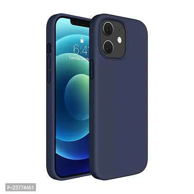 YellowCult Ultra-Smooth  Shockproof Liquid Silicon Back Cover Case for Apple iPhone 12, 12 Pro (6.1 Inch) (Bla-Bla Blue)