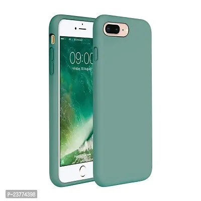 YellowCult Ultra-Smooth  Shockproof Liquid Silicon Back Cover Case for Apple iPhone 7 Plus, 8 Plus (5.5 Inch) (Different Green)-thumb0