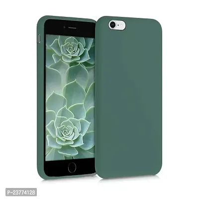 YellowCult Ultra-Smooth  Shockproof Liquid Silicon Back Cover Case for Apple iPhone 6 Plus, 6S Plus (5.5 Inch) (Different Green)-thumb0