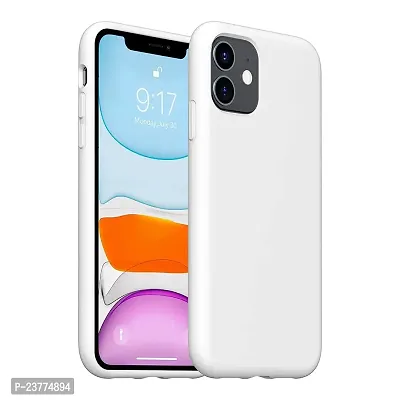 YellowCult Ultra-Smooth  Shockproof Liquid Silicon Back Cover Case for Apple iPhone 11 (6.1 Inch) (Virgin White)