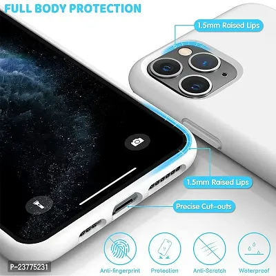YellowCult Ultra-Smooth  Shockproof Liquid Silicon Back Cover Case for Apple iPhone 11 Pro Max (6.5 Inch) (Virgin White)-thumb3