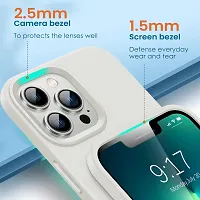 YellowCult Ultra-Smooth  Shockproof Liquid Silicon Back Cover Case for Apple iPhone 12, 12 Pro (6.1 Inch) (Virgin White)-thumb2