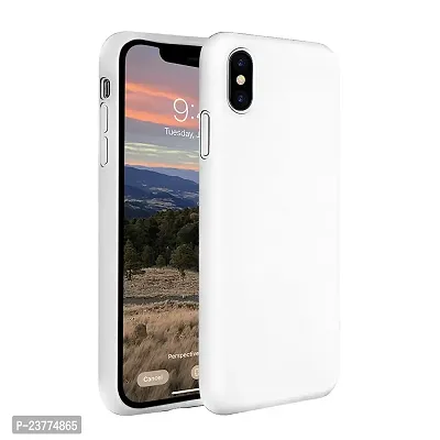 YellowCult Ultra-Smooth  Shockproof Liquid Silicon Back Cover Case for Apple iPhone X, XS (5.8 Inch) (Virgin White)