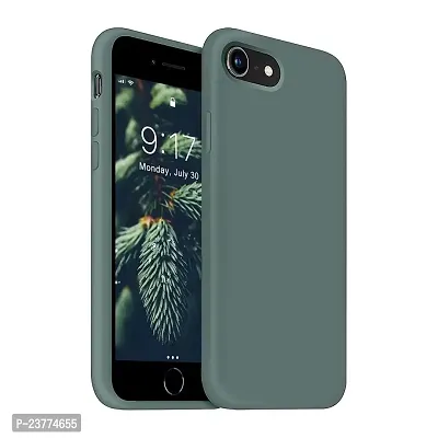 YellowCult Ultra-Smooth  Shockproof Liquid Silicon Back Cover Case for Apple iPhone 7, 8 (4.7 Inch) (Different Green)