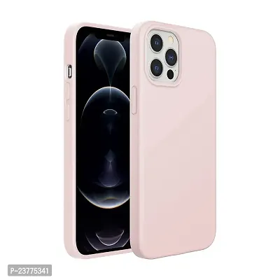 YellowCult Ultra-Smooth  Shockproof Liquid Silicon Back Cover Case for Apple iPhone 12 Pro Max (6.7 Inch) (New Pink)