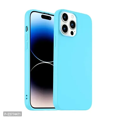 YellowCult Ultra-Smooth  Shockproof Liquid Silicon Back Cover Case for Apple iPhone 14 Pro (6.1 Inch) (Beach Blue)