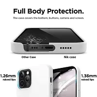 YellowCult Ultra-Smooth  Shockproof Liquid Silicon Back Cover Case for Apple iPhone 13 Pro Max (6.7 Inch) (Virgin White)-thumb2