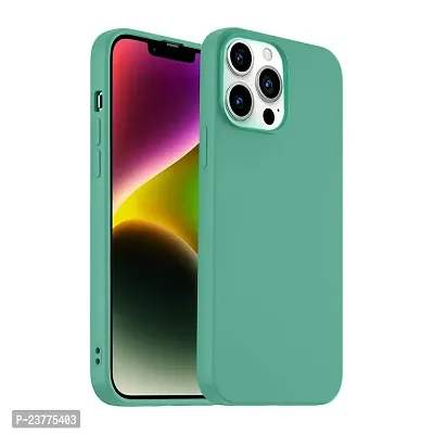 YellowCult Ultra-Smooth  Shockproof Liquid Silicon Back Cover Case for Apple iPhone 14 Pro (6.1 Inch) (Different Green)