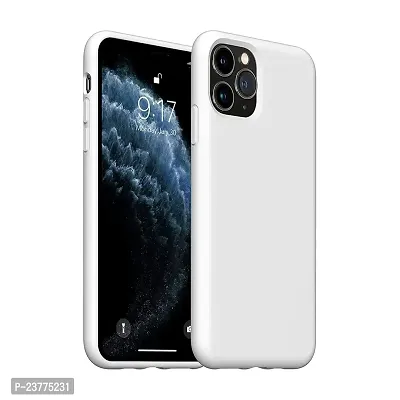 YellowCult Ultra-Smooth  Shockproof Liquid Silicon Back Cover Case for Apple iPhone 11 Pro Max (6.5 Inch) (Virgin White)-thumb0