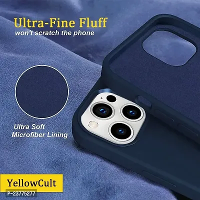 YellowCult Ultra-Smooth  Shockproof Liquid Silicon Back Cover Case for Apple iPhone 14 Pro (6.1 Inch) (Bla-Bla Blue)-thumb4