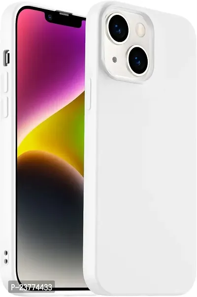 YellowCult Ultra-Smooth  Shockproof Liquid Silicon Back Cover Case for Apple iPhone 14 (6.1 Inch) (Virgin White)