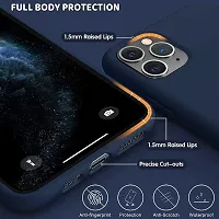 YellowCult Ultra-Smooth  Shockproof Liquid Silicon Back Cover Case for Apple iPhone 11 Pro Max (6.5 Inch) (Bla-Bla Blue)-thumb3