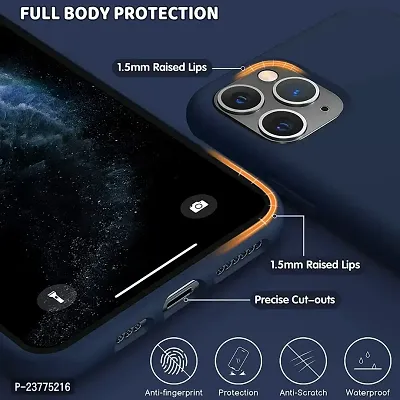 YellowCult Ultra-Smooth  Shockproof Liquid Silicon Back Cover Case for Apple iPhone 11 Pro Max (6.5 Inch) (Bla-Bla Blue)-thumb4