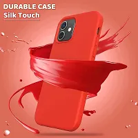 YELLOWCULT Ultra-Smooth  Shockproof Liquid Silicon Back Cover Case for Apple iPhone 12 Mini (5.4 Inch) (Red)-thumb4