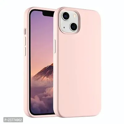 YellowCult Shockproof  Ultra-Smooth Liquid Silicon Back Cover Case for Apple iPhone 13 Mini (5.4 Inch) (New Pink)-thumb0