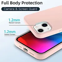 YellowCult Shockproof  Ultra-Smooth Liquid Silicon Back Cover Case for Apple iPhone 13 Mini (5.4 Inch) (New Pink)-thumb2