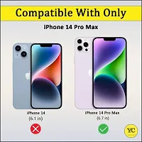 YellowCult Ultra-Smooth  Shockproof Liquid Silicon Back Cover Case for Apple iPhone 14 Pro Max (6.7 Inch) (Overnight Black)-thumb1