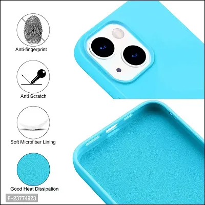 YellowCult Ultra-Smooth  Shockproof Liquid Silicon Back Cover Case for Apple iPhone 14 Plus (6.7 Inch) (Beach Blue)-thumb5