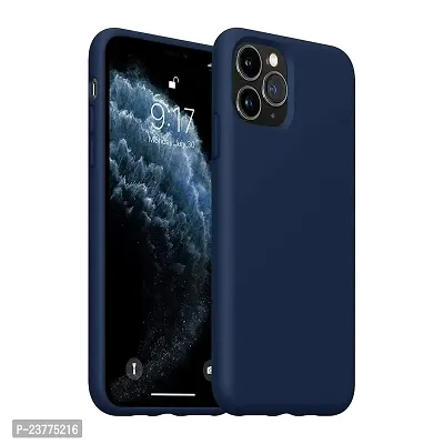 YellowCult Ultra-Smooth  Shockproof Liquid Silicon Back Cover Case for Apple iPhone 11 Pro Max (6.5 Inch) (Bla-Bla Blue)-thumb0