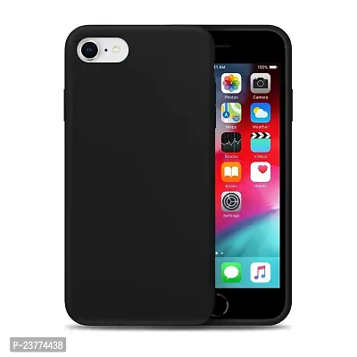 YellowCult Ultra-Smooth  Shockproof Liquid Silicon Back Cover Case for Apple iPhone 6 Plus, 6S Plus (5.5 Inch) (Overnight Black)
