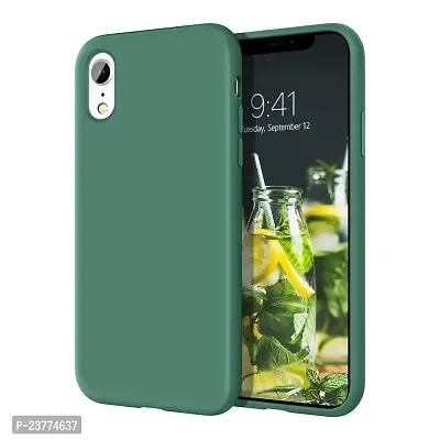 YellowCult Ultra-Smooth  Shockproof Liquid Silicon Back Cover Case for Apple iPhone XR (6.1 Inch) (Different Green)
