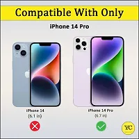 YellowCult Ultra-Smooth  Shockproof Liquid Silicon Back Cover Case for Apple iPhone 14 Pro (6.1 Inch) (Overnight Black)-thumb1