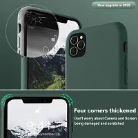 YellowCult Ultra-Smooth  Shockproof Liquid Silicon Back Cover Case for Apple iPhone 11 Pro Max (6.5 Inch) (Different Green)-thumb2