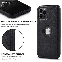 YellowCult Back Cover Case for Apple iPhone 11 Pro with Logo View, Made with PU Leather (5.8 Inch) (Black)-thumb3
