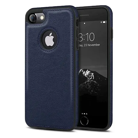 YellowCult Back Cover Case for Apple iPhone 7 with Logo View, Made with PU Leather