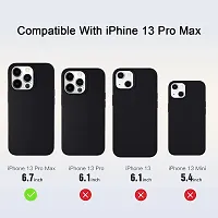 YellowCult Back Cover Case for Apple iPhone 13 Pro Max with Logo View, Made with PU Leather (6.7 Inch) (Black)-thumb1