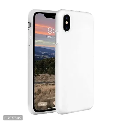 YellowCult Ultra-Smooth  Shockproof Liquid Silicon Back Cover Case for Apple iPhone Xs Max (6.5 Inch) (Virgin White)
