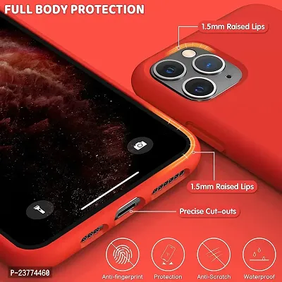 YellowCult Ultra-Smooth  Shockproof Liquid Silicon Back Cover Case for Apple iPhone 11 Pro Max (6.5 Inch) (Red)-thumb4