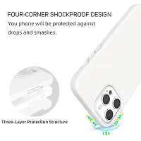 YellowCult Ultra-Smooth  Shockproof Liquid Silicon Back Cover Case for Apple iPhone 13 pro (6.1 Inch) (Virgin White)-thumb4