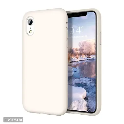 YellowCult Ultra-Smooth  Shockproof Liquid Silicon Back Cover Case for Apple iPhone XR (6.1 Inch) (Virgin White)
