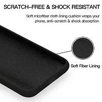 YellowCult Ultra-Smooth  Shockproof Liquid Silicon Back Cover Case for Apple iPhone Xs Max (6.5 Inch) (Overnight Black)-thumb3