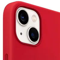 YellowCult Shockproof  Ultra-Smooth Liquid Silicon Back Cover Case for Apple iPhone 13 Mini (5.4 Inch) (Red)-thumb3