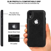 YellowCult Back Cover Case for Apple iPhone XR with Logo View, Made with PU Leather (6.1 Inch) (Black)-thumb3