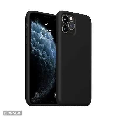 YellowCult Ultra-Smooth  Shockproof Liquid Silicon Back Cover Case for Apple iPhone 11 Pro (5.8 Inch) (Overnight Black)