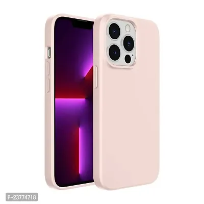 YellowCult Ultra-Smooth  Shockproof Liquid Silicon Back Cover Case for Apple iPhone 13 pro (6.1 Inch) (New Pink)