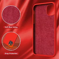 YellowCult Ultra-Smooth  Shockproof Liquid Silicon Back Cover Case for Apple iPhone 11 Pro (5.8 Inch) (Red)-thumb3