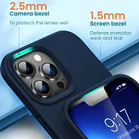 YellowCult Ultra-Smooth  Shockproof Liquid Silicon Back Cover Case for Apple iPhone 12, 12 Pro (6.1 Inch) (Bla-Bla Blue)-thumb2