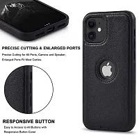 YellowCult Back Cover Case for Apple iPhone 11 with Logo View, Made with PU Leather (6.1 Inch) (Black)-thumb4