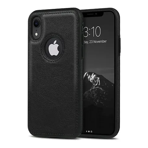 YellowCult Back Cover Case for Apple iPhone XR with Logo View, Made with PU Leather (6.1 Inch)